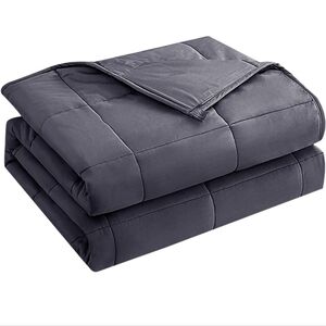 Weighted Blanket for Adults (15 lbs, 48" x 72", Grey) Cooling Heavy Blanket for